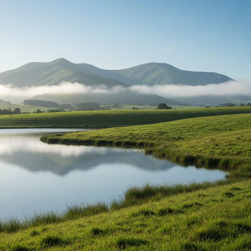 Paysage naturel paisible symbolisant l'harmonie et le bien-être